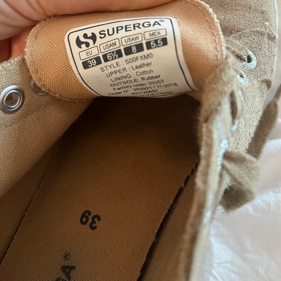 Superga 2790 Suede Platform Sneaker Tan 39 - Picture 6 of 6